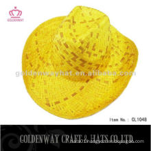 2012 hot selling yellow cowboy straw hat